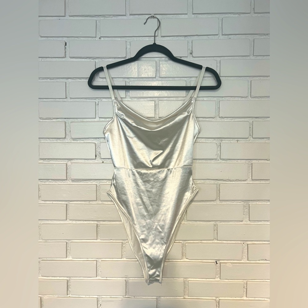 White Silky Bodysuit